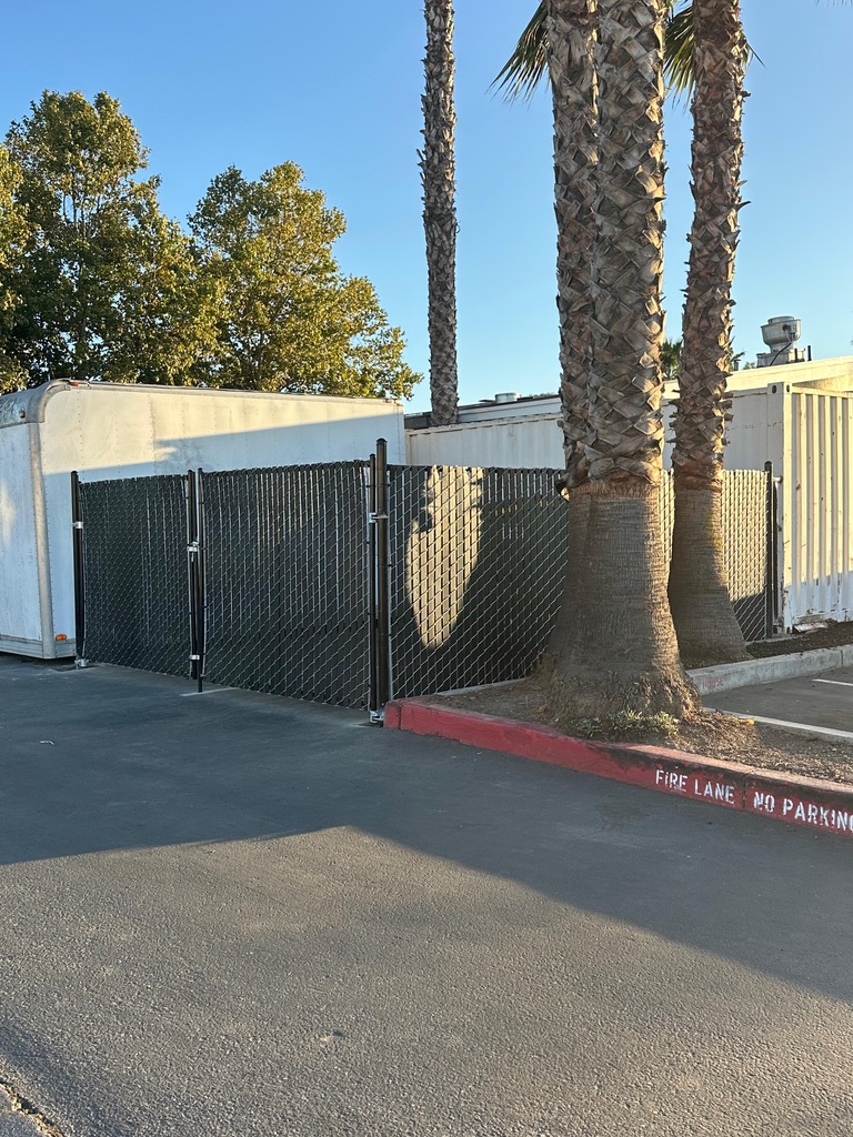 Chain link fence installation